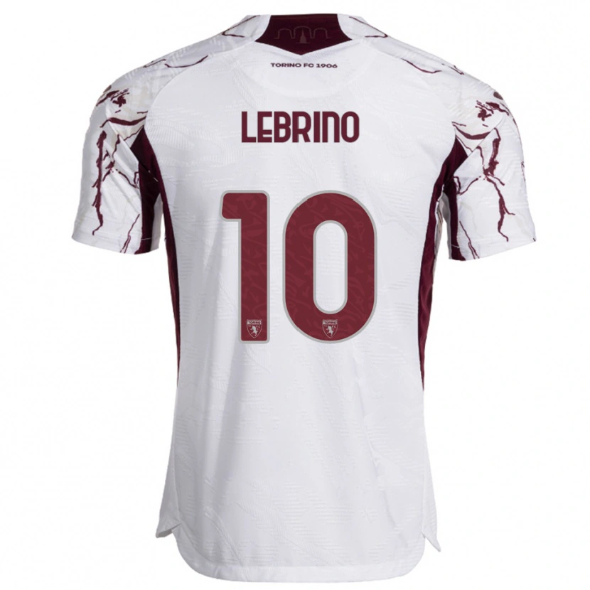 Danxen Dame Danilo Lebrino #10 Hvit Burgunder Bortetrøye Drakt Trøye 2025/26 Skjorter T-Skjorte