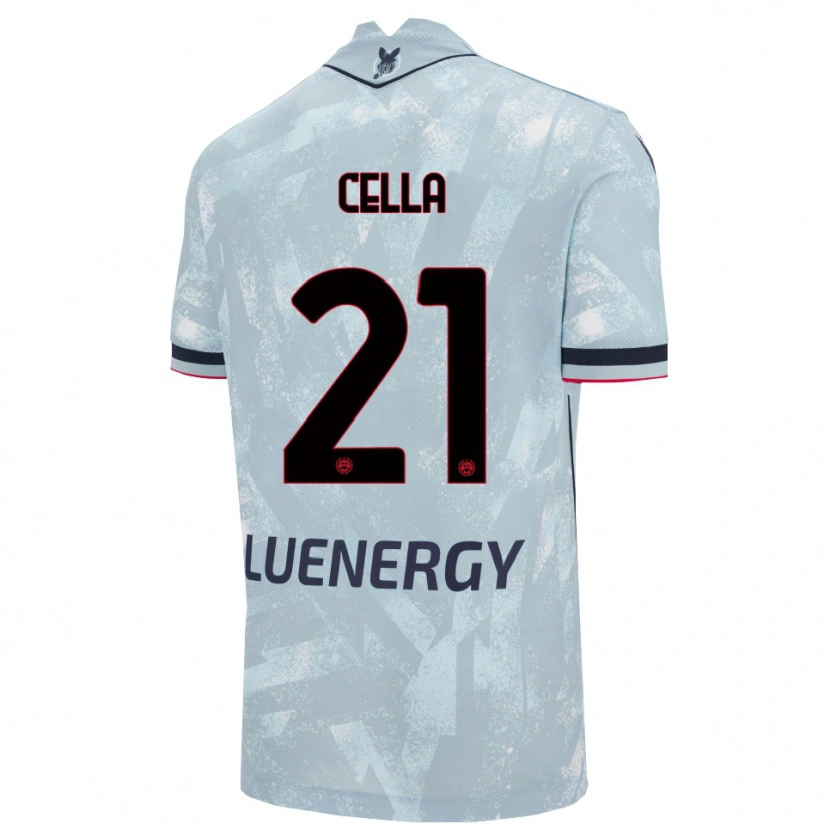 Danxen Dame Leonardo Cella #21 Lyseblå Svart Bortetrøye Drakt Trøye 2025/26 Skjorter T-Skjorte