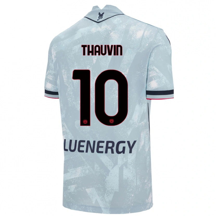Danxen Dame Florian Thauvin #10 Lyseblå Svart Bortetrøye Drakt Trøye 2025/26 Skjorter T-Skjorte
