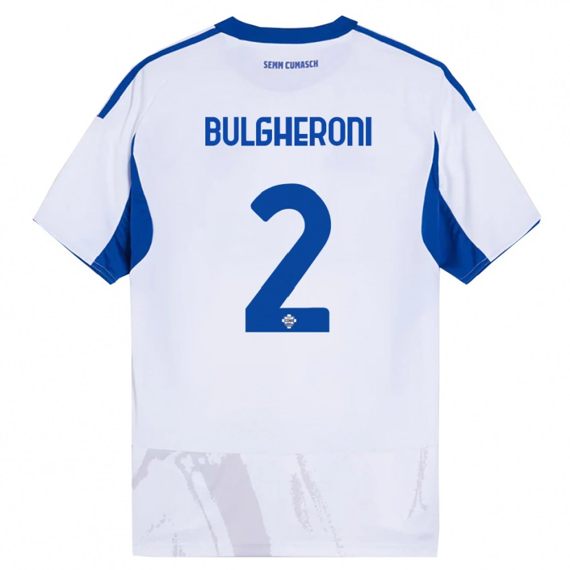 Danxen Dame Italo Bulgheroni #2 Hvit Blå Bortetrøye Drakt Trøye 2025/26 Skjorter T-Skjorte