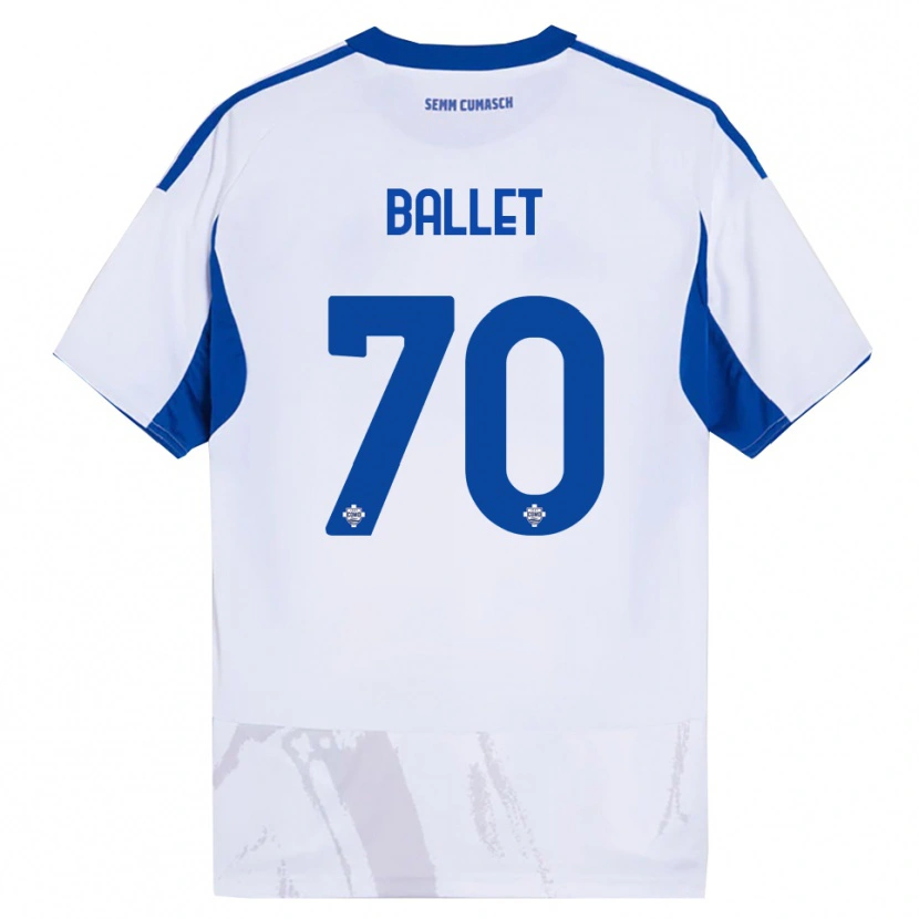 Danxen Dame Samuel Ballet #70 Hvit Blå Bortetrøye Drakt Trøye 2025/26 Skjorter T-Skjorte
