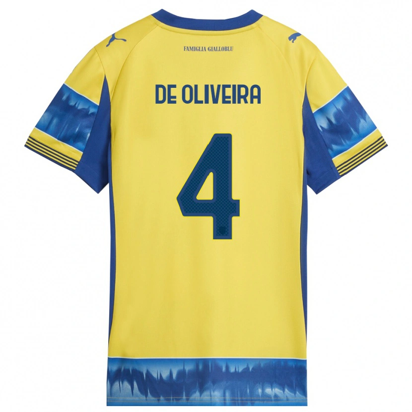 Danxen Dame Luca De Oliveira #4 Gul Blå Bortetrøye Drakt Trøye 2025/26 Skjorter T-Skjorte