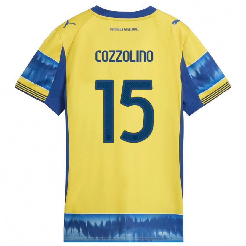 Danxen Dame Christian Cozzolino #15 Gul Blå Bortetrøye Drakt Trøye 2025/26 Skjorter T-Skjorte