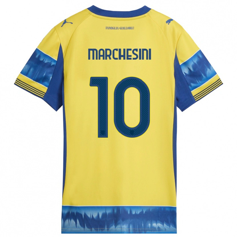 Danxen Dame Cosimo Marchesini #10 Gul Blå Bortetrøye Drakt Trøye 2025/26 Skjorter T-Skjorte