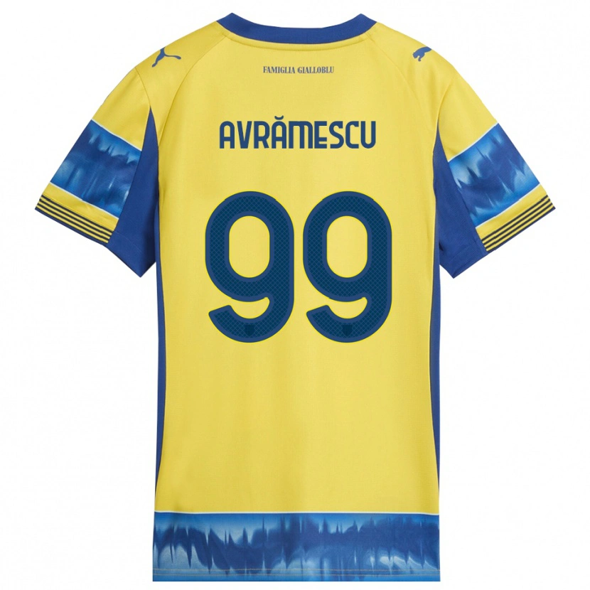 Danxen Dame Ianis Avrămescu #99 Gul Blå Bortetrøye Drakt Trøye 2025/26 Skjorter T-Skjorte