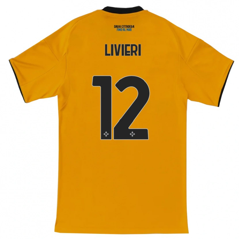 Danxen Dame Alessandro Livieri #12 Oransje Blå Bortetrøye Drakt Trøye 2025/26 Skjorter T-Skjorte