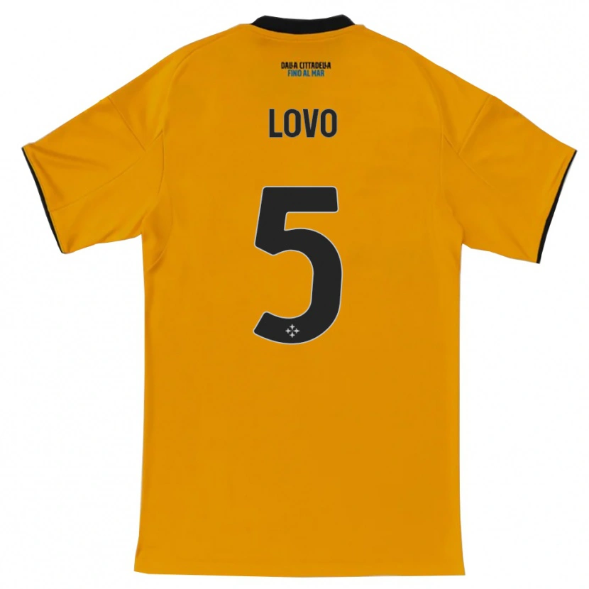 Danxen Dame Pietro Lovo #5 Oransje Blå Bortetrøye Drakt Trøye 2025/26 Skjorter T-Skjorte