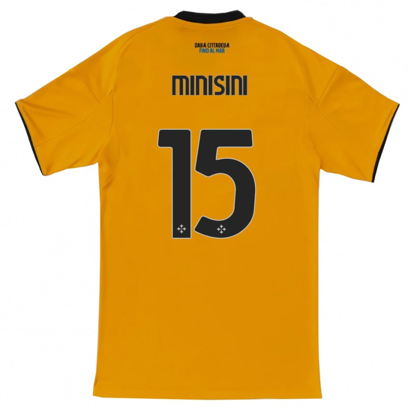 Danxen Dame Niccolò Minisini #15 Oransje Blå Bortetrøye Drakt Trøye 2025/26 Skjorter T-Skjorte