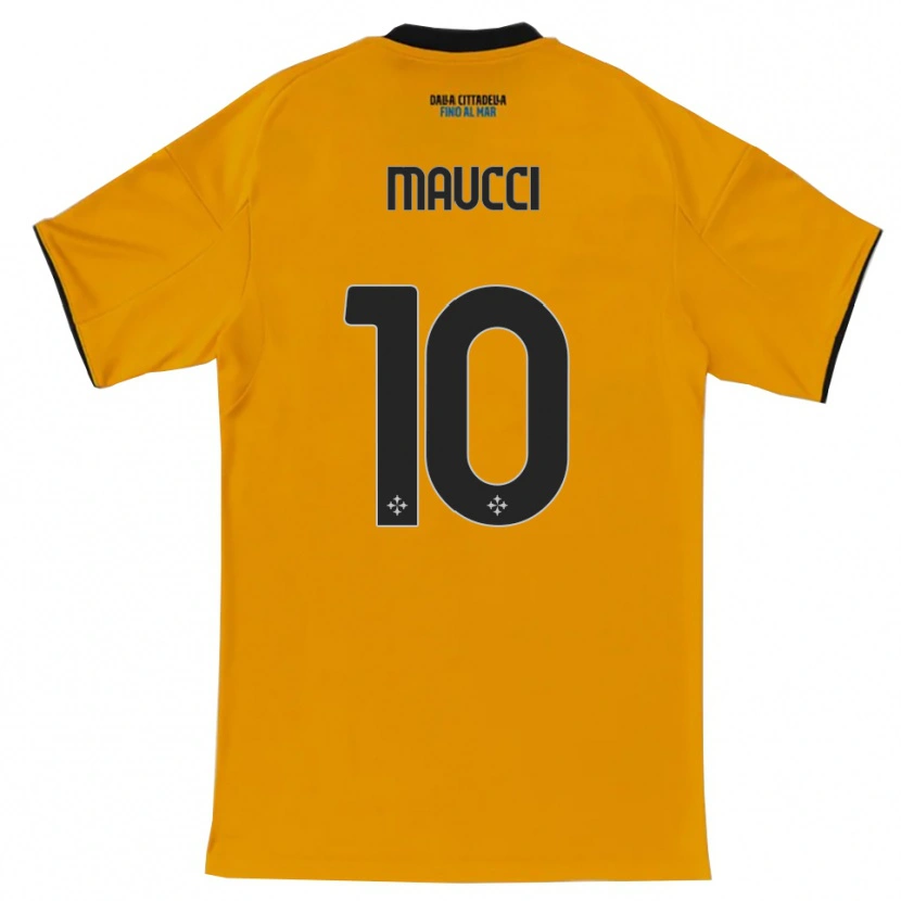Danxen Dame Giacomo Maucci #10 Oransje Blå Bortetrøye Drakt Trøye 2025/26 Skjorter T-Skjorte