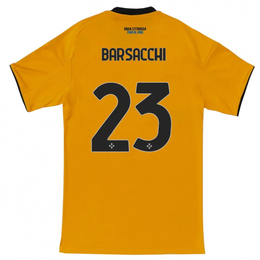 Danxen Dame Cristian Barsacchi #23 Oransje Blå Bortetrøye Drakt Trøye 2025/26 Skjorter T-Skjorte