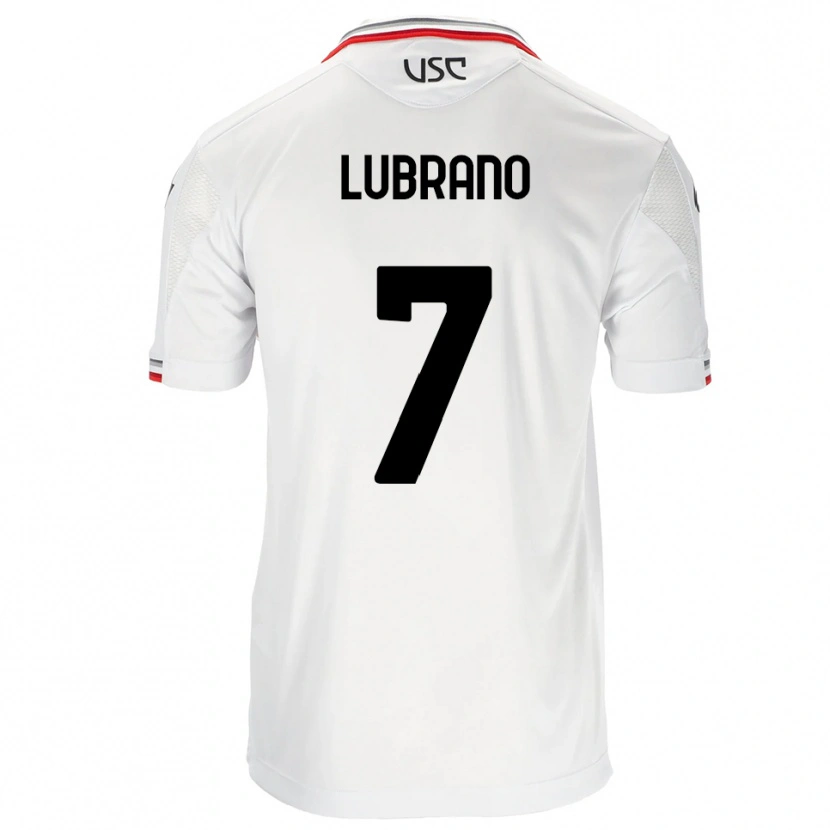 Danxen Dame Antonio Lubrano #7 Hvit Rød Bortetrøye Drakt Trøye 2025/26 Skjorter T-Skjorte