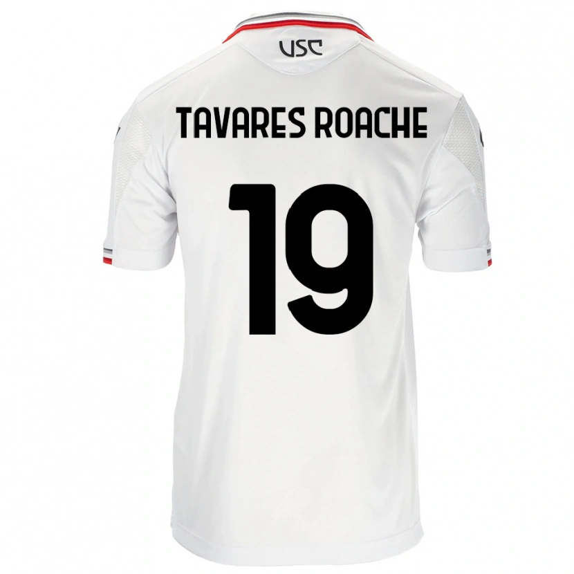 Danxen Dame Carter Tavares Roache #19 Hvit Rød Bortetrøye Drakt Trøye 2025/26 Skjorter T-Skjorte