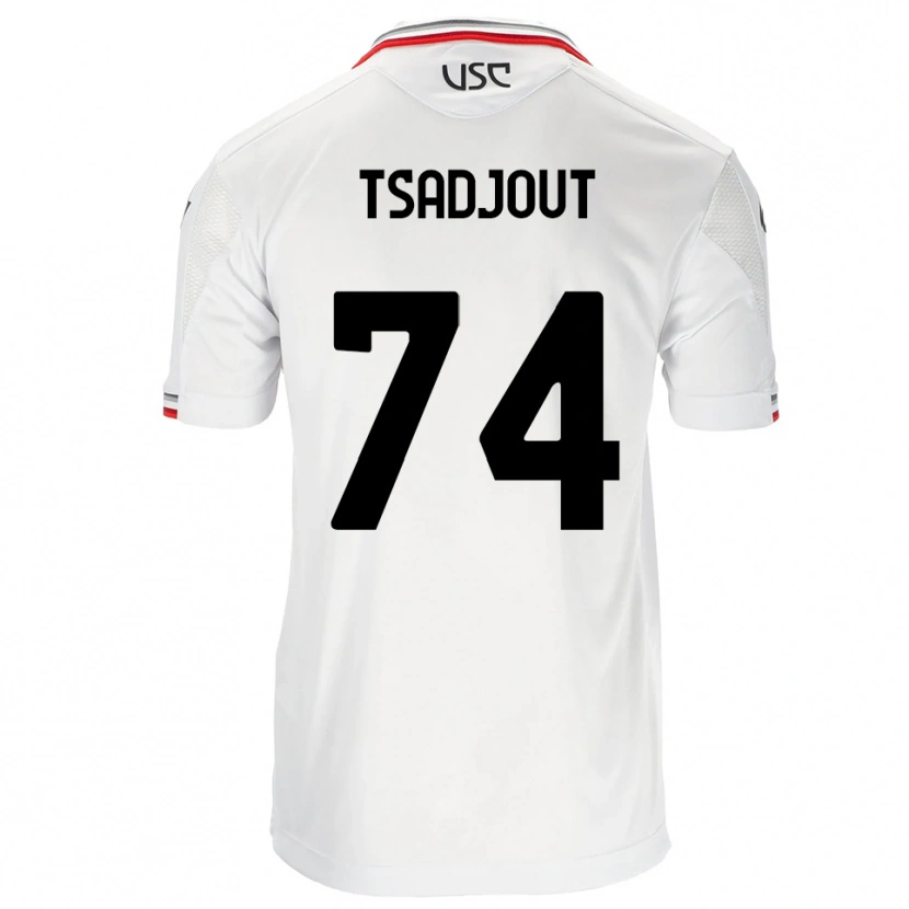 Danxen Dame Frank Tsadjout #74 Hvit Rød Bortetrøye Drakt Trøye 2025/26 Skjorter T-Skjorte
