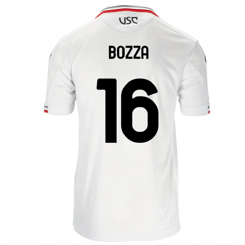 Danxen Dame Mattia Bozza #16 Hvit Rød Bortetrøye Drakt Trøye 2025/26 Skjorter T-Skjorte