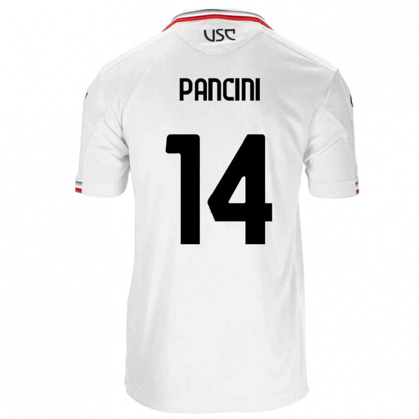 Danxen Dame Alex Pancini #14 Hvit Rød Bortetrøye Drakt Trøye 2025/26 Skjorter T-Skjorte