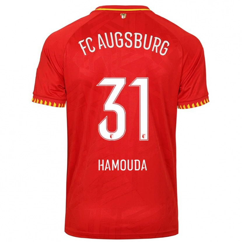Danxen Dame Hania Hamouda #31 Rød Gul Bortetrøye Drakt Trøye 2025/26 Skjorter T-Skjorte