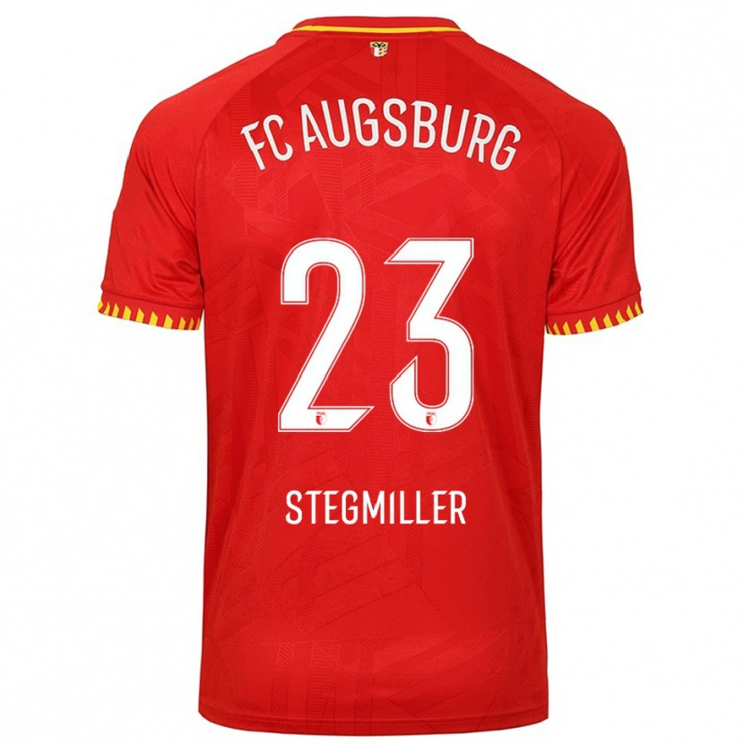 Danxen Dame Louis Stegmiller #23 Rød Gul Bortetrøye Drakt Trøye 2025/26 Skjorter T-Skjorte