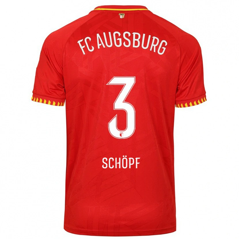 Danxen Dame Julia Schöpf #3 Rød Gul Bortetrøye Drakt Trøye 2025/26 Skjorter T-Skjorte