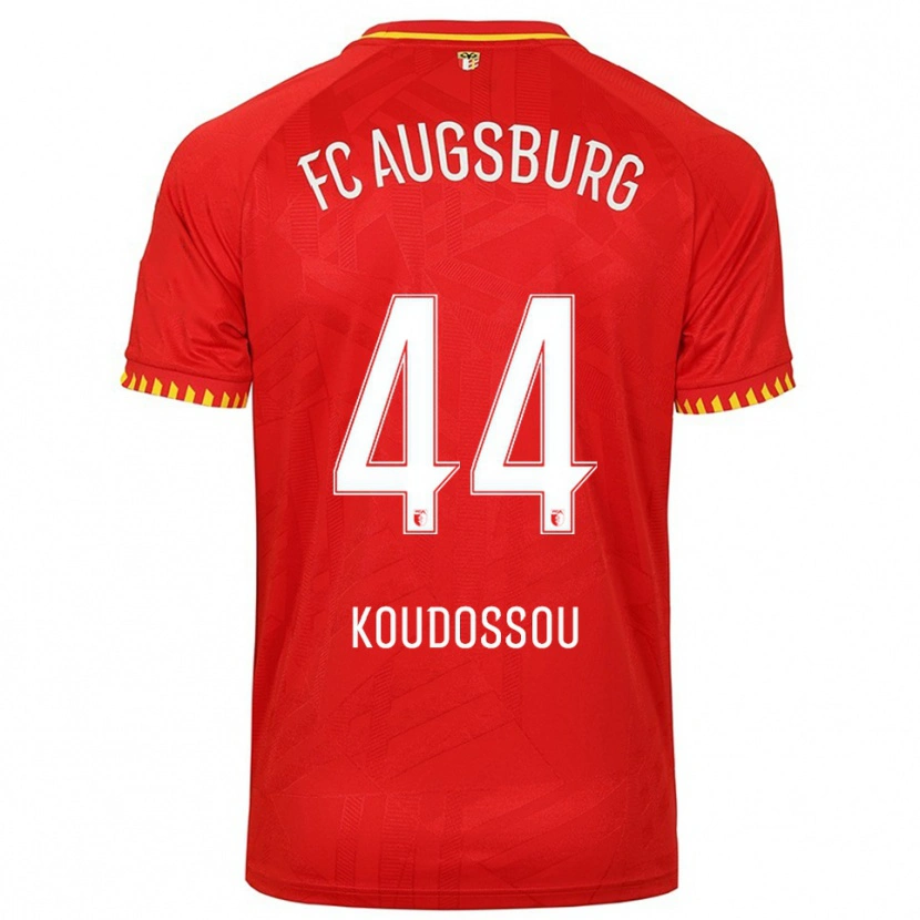 Danxen Dame Henri Koudossou #44 Rød Gul Bortetrøye Drakt Trøye 2025/26 Skjorter T-Skjorte