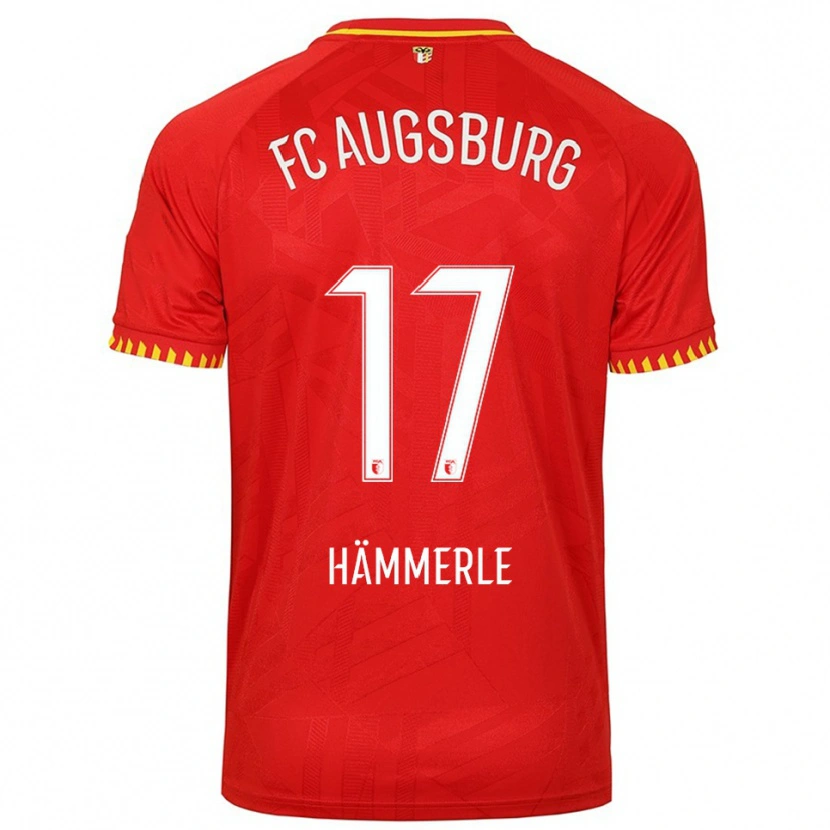 Danxen Dame Mauro Hämmerle #17 Rød Gul Bortetrøye Drakt Trøye 2025/26 Skjorter T-Skjorte