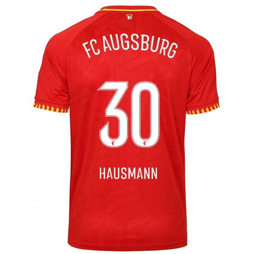Danxen Dame Daniel Hausmann #30 Rød Gul Bortetrøye Drakt Trøye 2025/26 Skjorter T-Skjorte