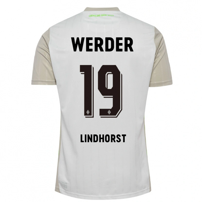 Danxen Dame Jerrit Lindhorst #19 Hvit Svart Bortetrøye Drakt Trøye 2025/26 Skjorter T-Skjorte