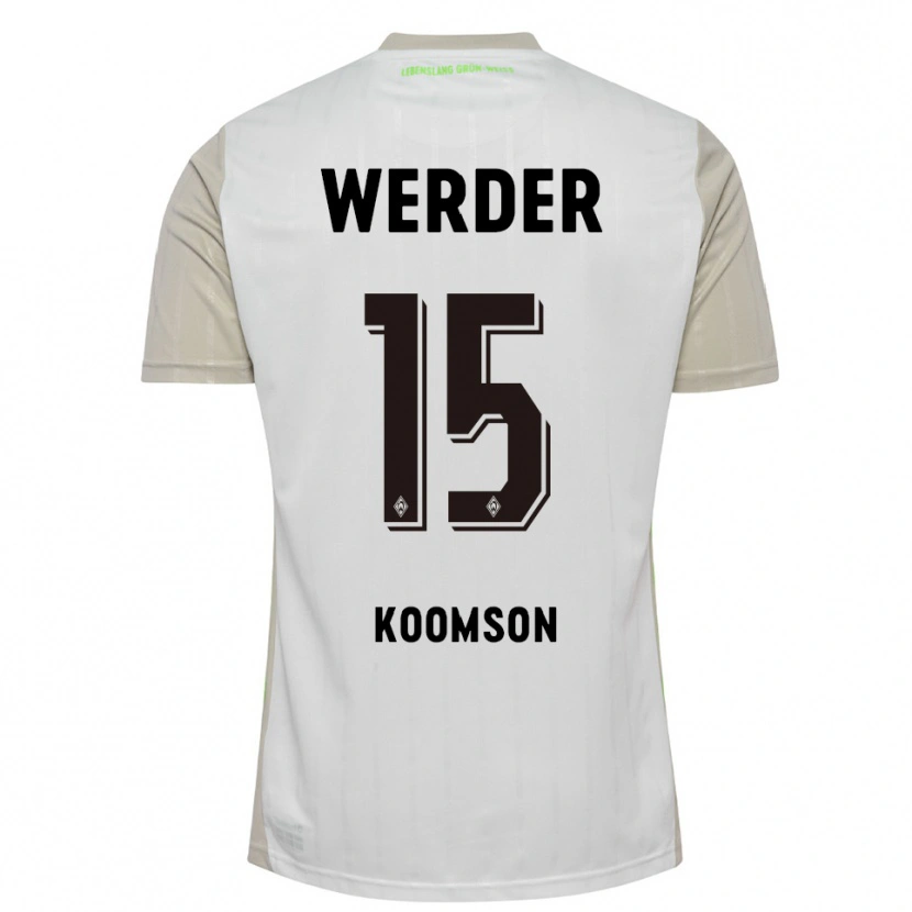 Danxen Dame Gabriel Koomson #15 Hvit Svart Bortetrøye Drakt Trøye 2025/26 Skjorter T-Skjorte