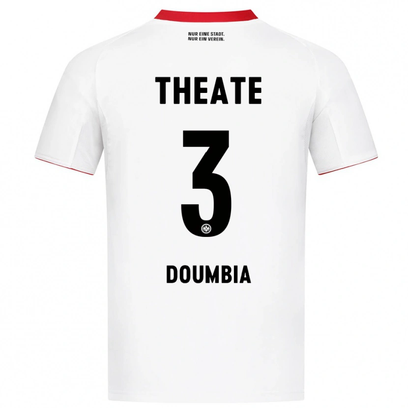 Danxen Dame Fousseny Doumbia #3 Hvit Rød Bortetrøye Drakt Trøye 2025/26 Skjorter T-Skjorte