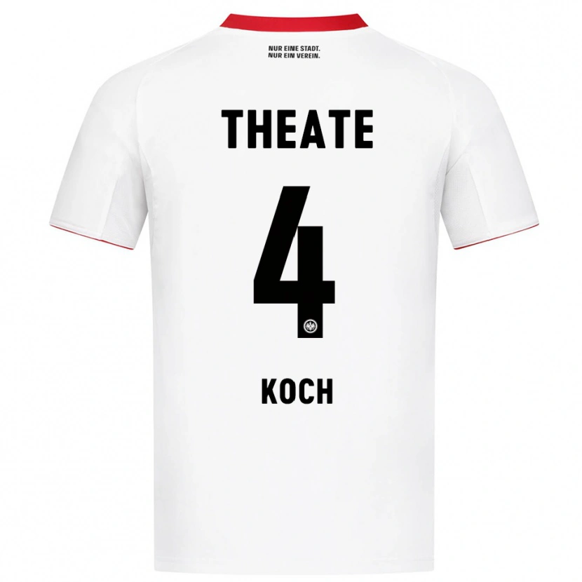Danxen Dame Robin Koch #4 Hvit Rød Bortetrøye Drakt Trøye 2025/26 Skjorter T-Skjorte