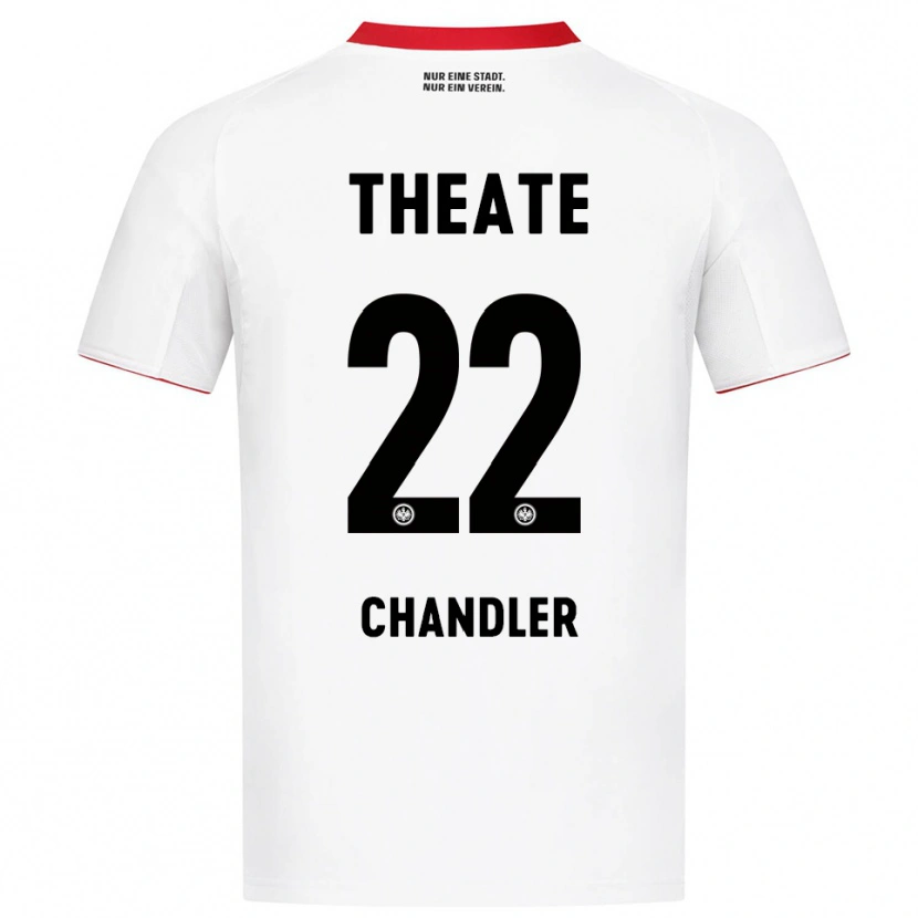 Danxen Dame Timothy Chandler #22 Hvit Rød Bortetrøye Drakt Trøye 2025/26 Skjorter T-Skjorte