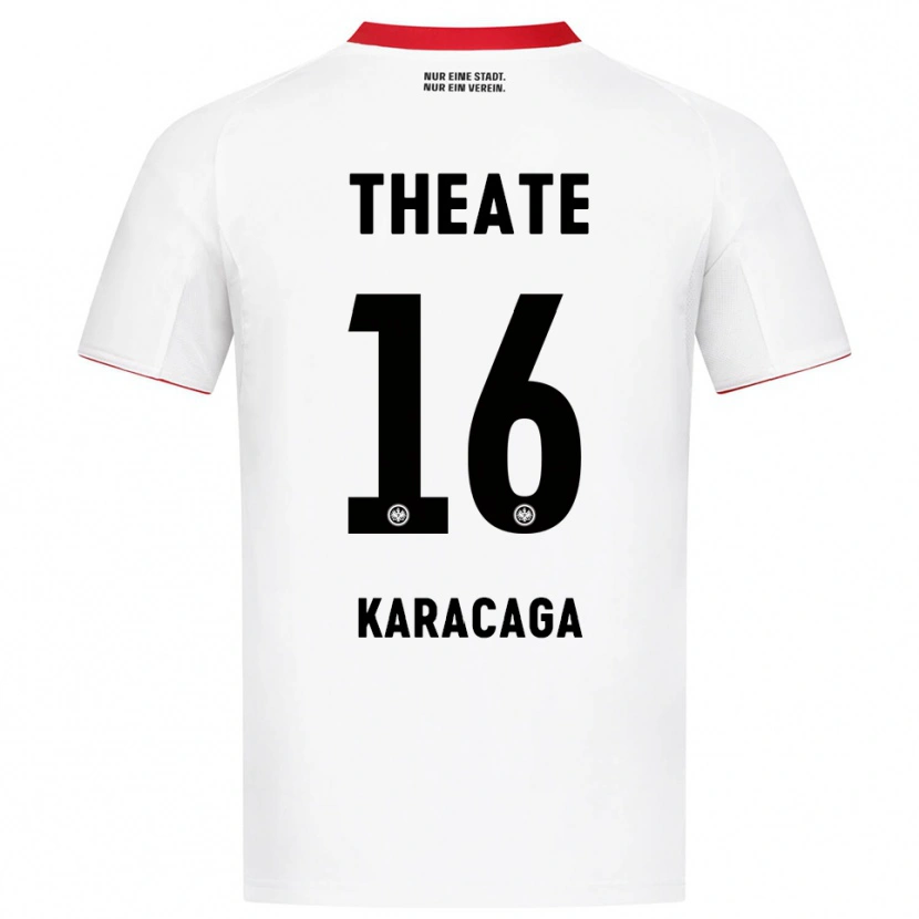 Danxen Dame Tom Karacaga #16 Hvit Rød Bortetrøye Drakt Trøye 2025/26 Skjorter T-Skjorte
