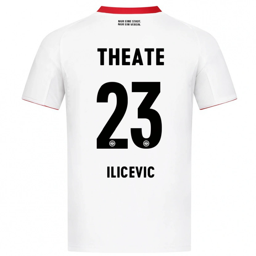 Danxen Dame Niko Ilicevic #23 Hvit Rød Bortetrøye Drakt Trøye 2025/26 Skjorter T-Skjorte