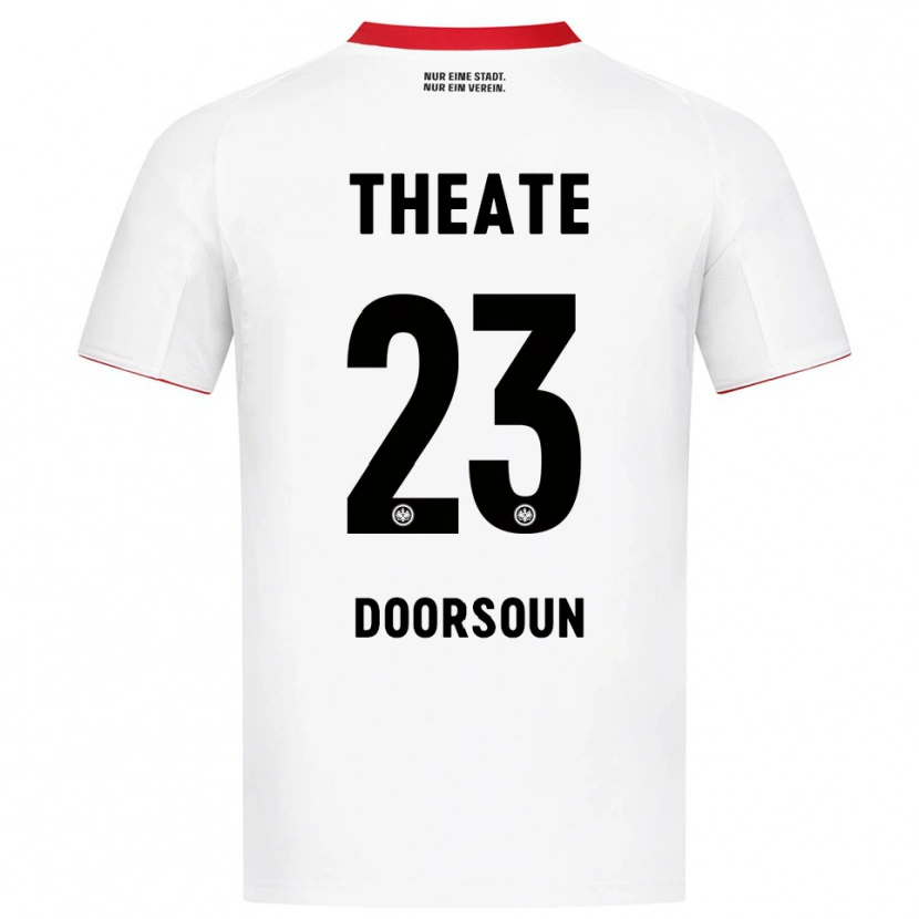 Danxen Dame Sara Doorsoun #23 Hvit Rød Bortetrøye Drakt Trøye 2025/26 Skjorter T-Skjorte