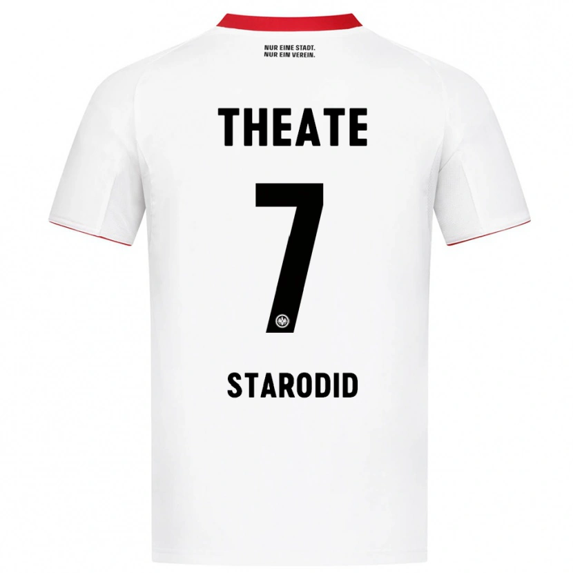 Danxen Dame Daniel Starodid #7 Hvit Rød Bortetrøye Drakt Trøye 2025/26 Skjorter T-Skjorte