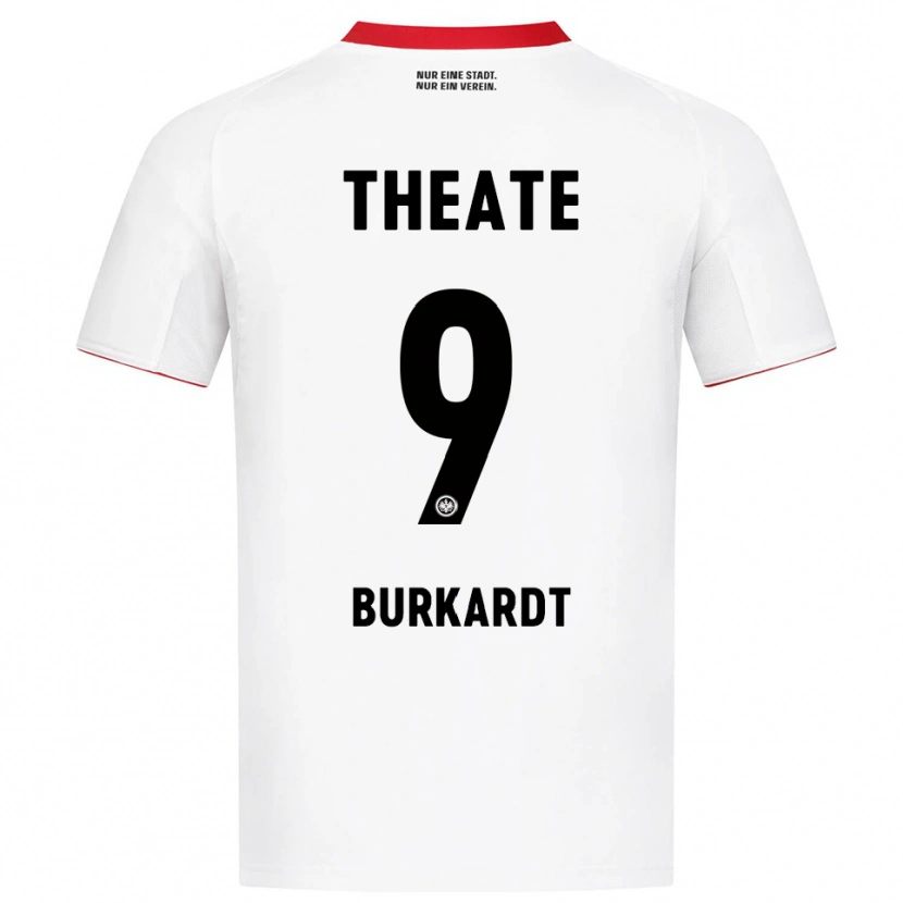 Danxen Dame Jonathan Burkardt #9 Hvit Rød Bortetrøye Drakt Trøye 2025/26 Skjorter T-Skjorte