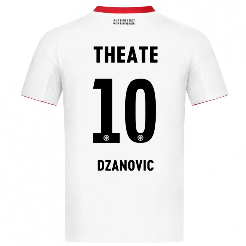 Danxen Dame Benjamin Dzanovic #10 Hvit Rød Bortetrøye Drakt Trøye 2025/26 Skjorter T-Skjorte