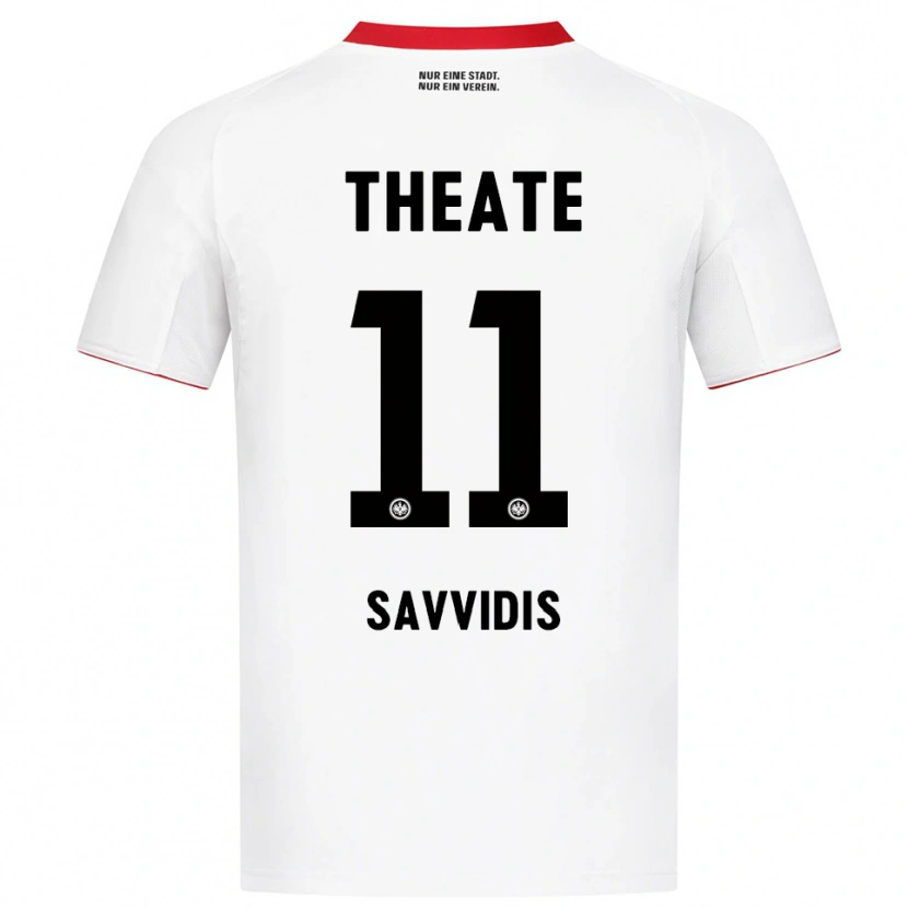 Danxen Dame Rafail Savvidis #11 Hvit Rød Bortetrøye Drakt Trøye 2025/26 Skjorter T-Skjorte