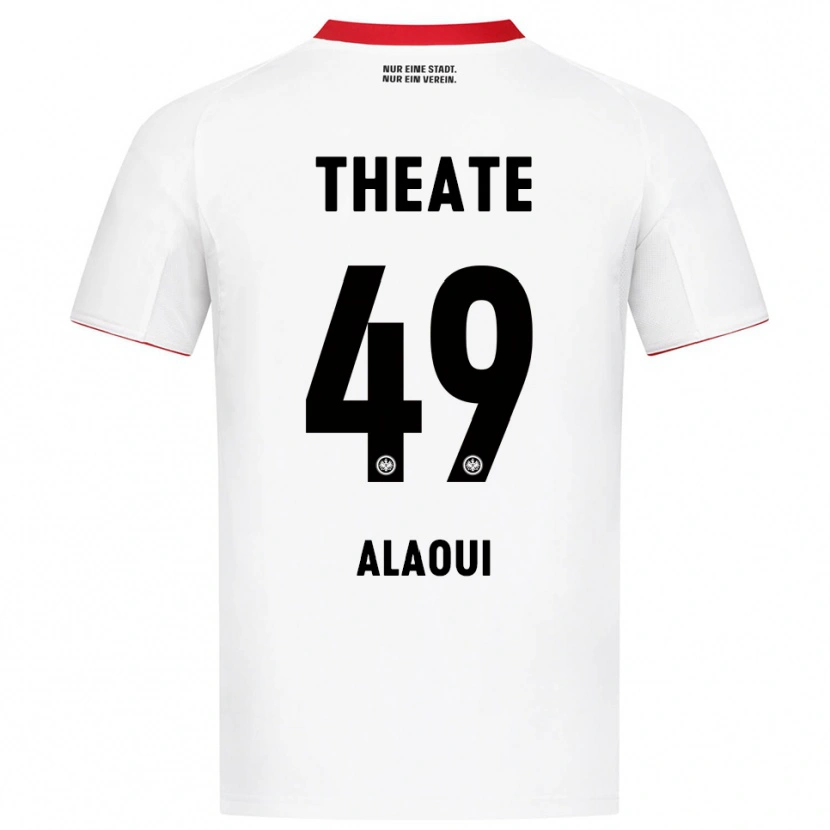 Danxen Dame Anas Alaoui #49 Hvit Rød Bortetrøye Drakt Trøye 2025/26 Skjorter T-Skjorte