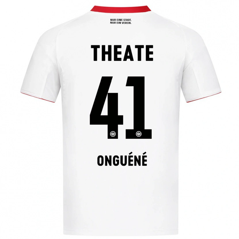 Danxen Dame Jérôme Onguéné #41 Hvit Rød Bortetrøye Drakt Trøye 2025/26 Skjorter T-Skjorte