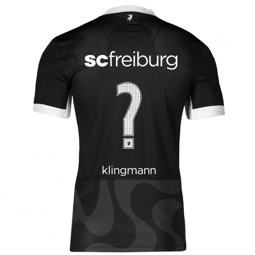 Danxen Dame Sebastian Klingmann #0 Svart Hvit Bortetrøye Drakt Trøye 2025/26 Skjorter T-Skjorte