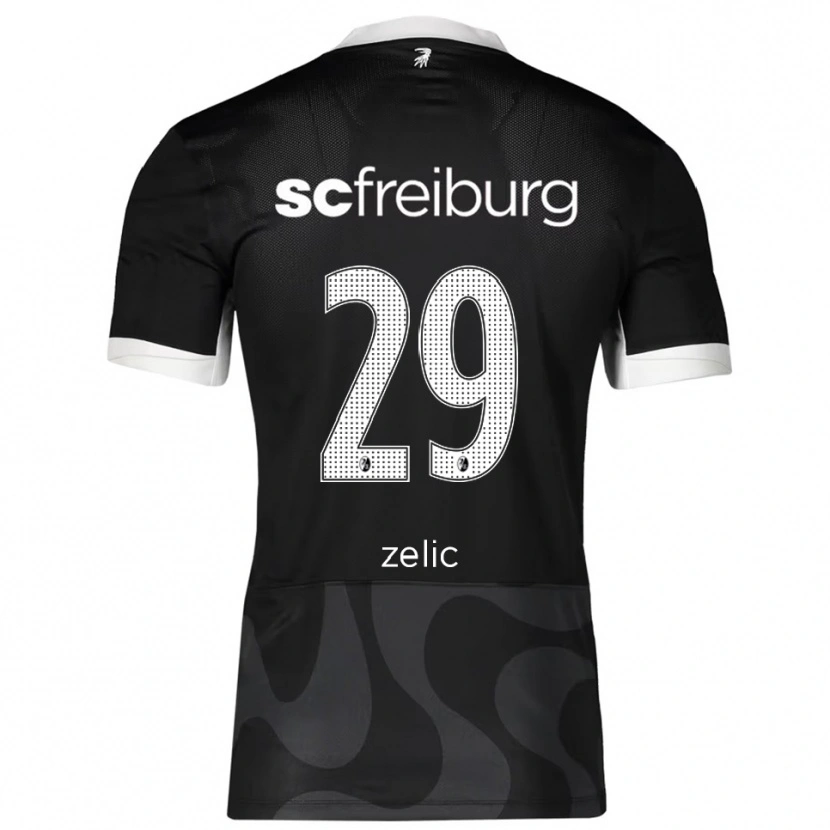 Danxen Dame Mateo Zelic #29 Svart Hvit Bortetrøye Drakt Trøye 2025/26 Skjorter T-Skjorte