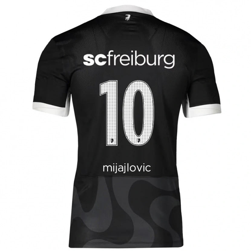Danxen Dame Mladen Mijajlovic #10 Svart Hvit Bortetrøye Drakt Trøye 2025/26 Skjorter T-Skjorte