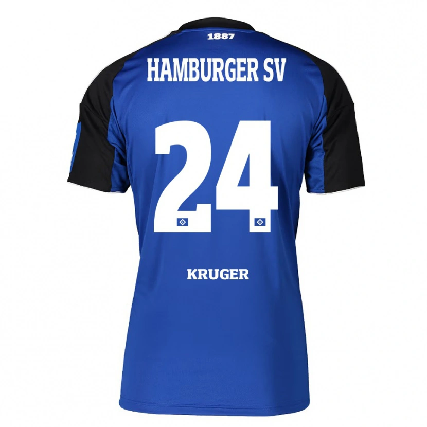 Danxen Dame Artur Krüger #24 Blå Svart Bortetrøye Drakt Trøye 2025/26 Skjorter T-Skjorte