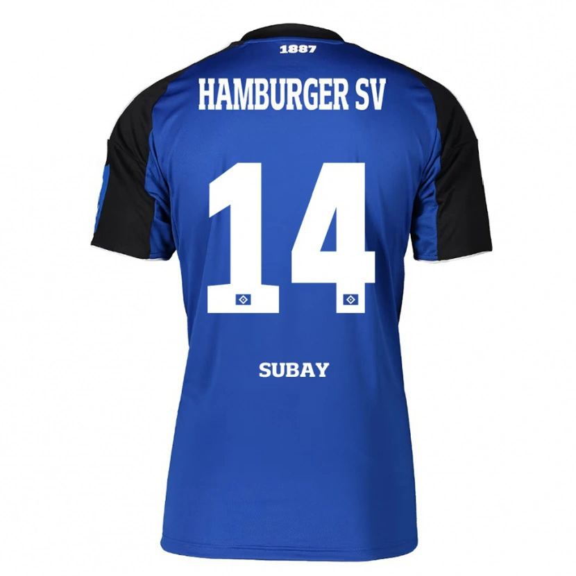 Danxen Dame Okan Özer Subay #14 Blå Svart Bortetrøye Drakt Trøye 2025/26 Skjorter T-Skjorte