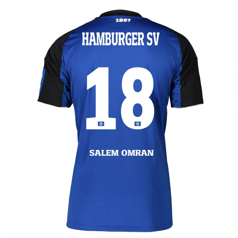 Danxen Dame Amir Salem Omran #18 Blå Svart Bortetrøye Drakt Trøye 2025/26 Skjorter T-Skjorte