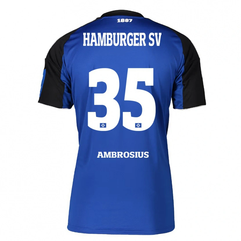 Danxen Dame Stephan Ambrosius #35 Blå Svart Bortetrøye Drakt Trøye 2025/26 Skjorter T-Skjorte