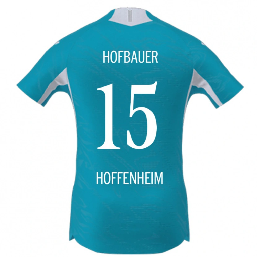 Danxen Dame Anton Hofbauer #15 Lyseblå Bortetrøye Drakt Trøye 2025/26 Skjorter T-Skjorte