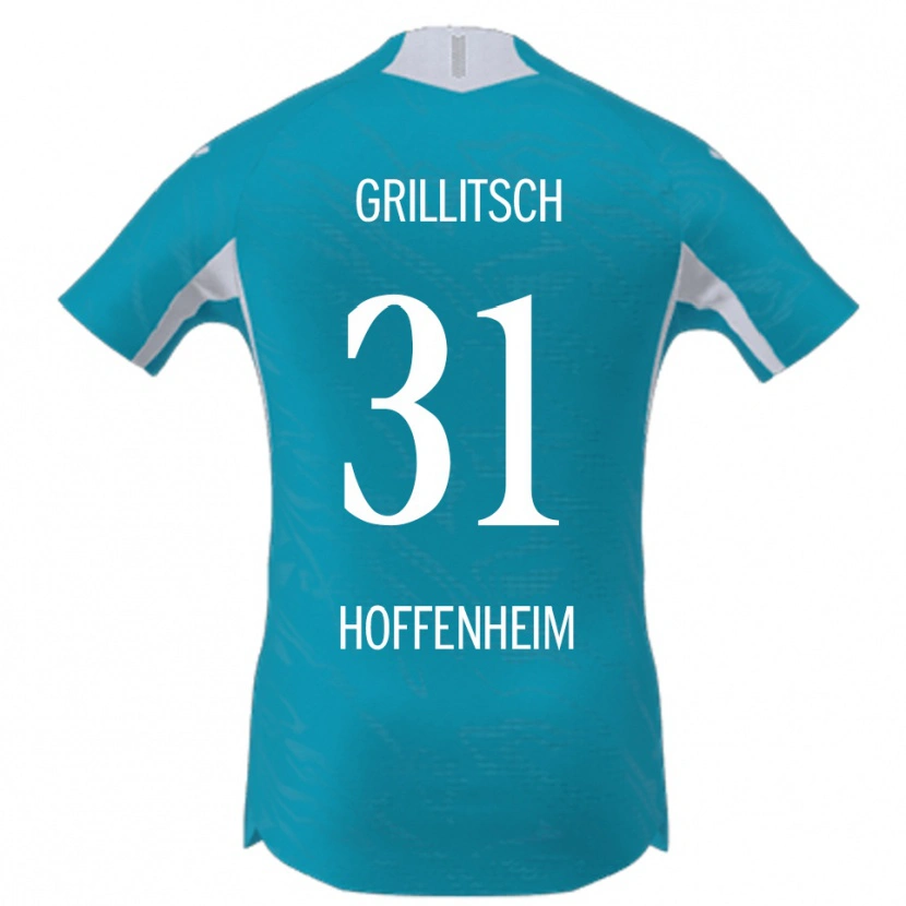 Danxen Dame Florian Grillitsch #31 Lyseblå Bortetrøye Drakt Trøye 2025/26 Skjorter T-Skjorte