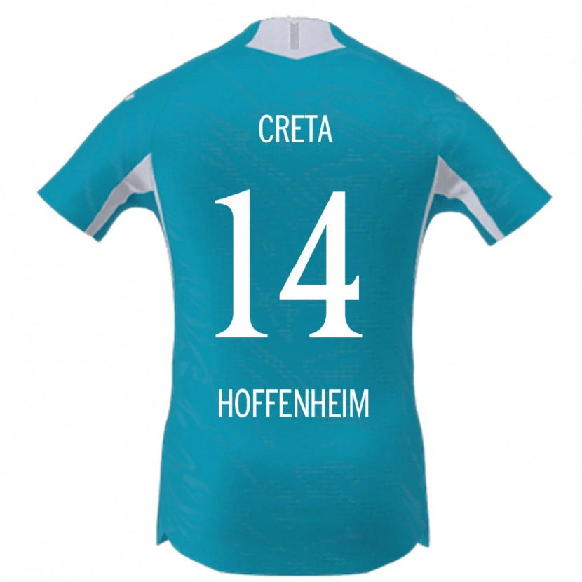 Danxen Dame David Creța #14 Lyseblå Bortetrøye Drakt Trøye 2025/26 Skjorter T-Skjorte