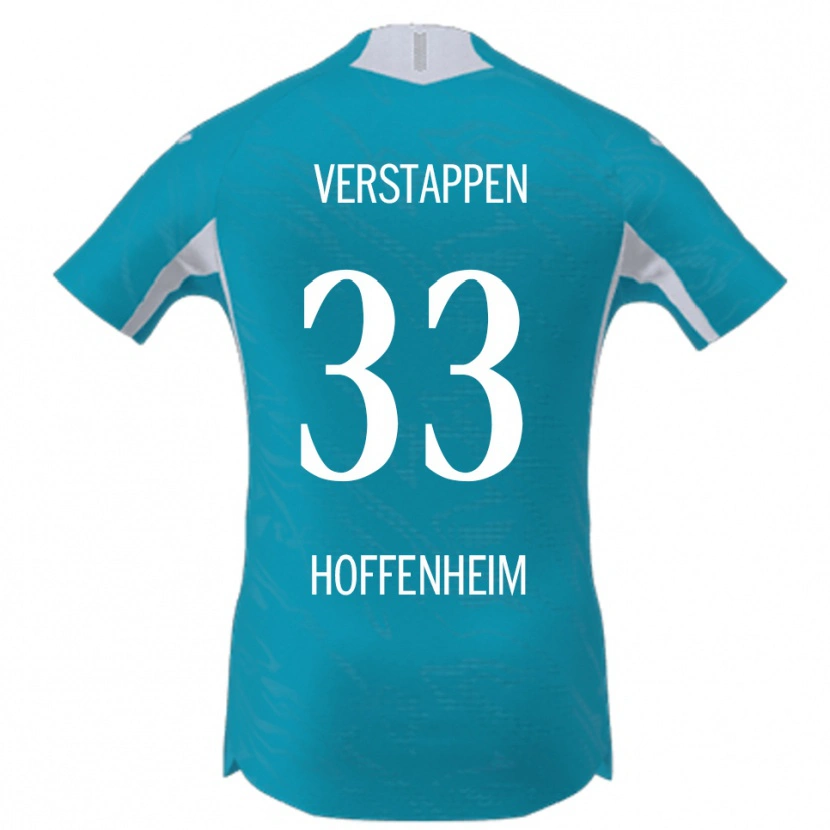 Danxen Dame Eric Verstappen #33 Lyseblå Bortetrøye Drakt Trøye 2025/26 Skjorter T-Skjorte
